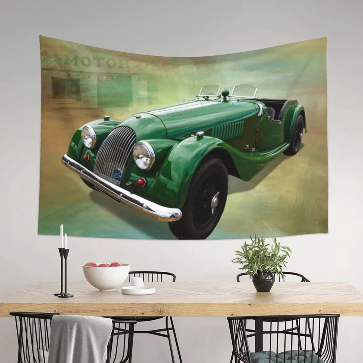 

Morgan Roadster Tapestry Decoration For Bedroom Kawaii Room Decor Bed Room Decoration Outdoor Decor Tapestry