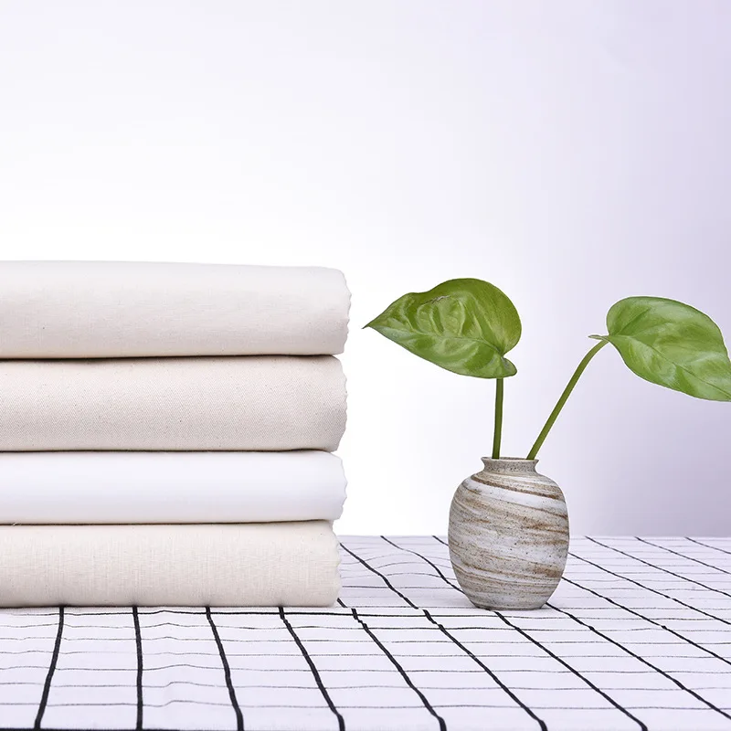 Thick and Thin  Raw Cloth White Cloth Tofu Fabric Pure Cotton Polyester Cotton Cloth Handmade Sofa Pillow Backpack Bag Fabric