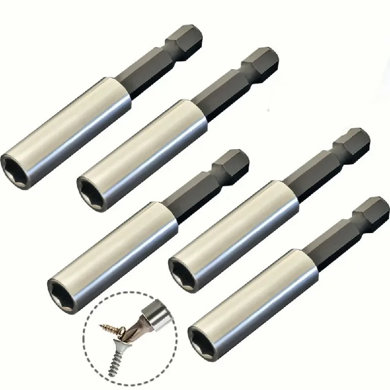 WEELEE 1/4 Zoll Magnetischer Verlängerter Schraubendreher-Kopfhalter-Set mit Sechskantgriff-Adapter für Bohrer- und Schraubendreherköpfe – Detail 1