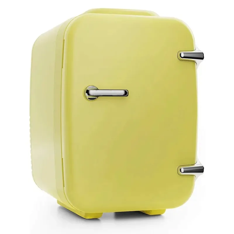 Mini Fridge Portable Compact Personal Cooler Warmer 4L 6 Cans 120V 240V for Bedroom