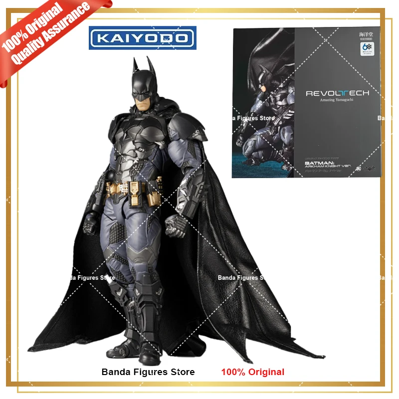 Original Kaiyodo Batman Arkham Knight Amazing Yamaguchi Revoltech NR038 Batman In Stock Anime Action Collection Figure Model Toy