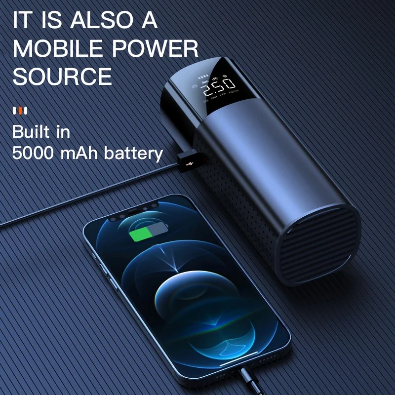 Kompresor & Inflator Udara, Inflator Ban Portabel Kompresor Udara Digital, Ban dengan Pengukur Tekanan Ban Digital-Kompresor Udara,