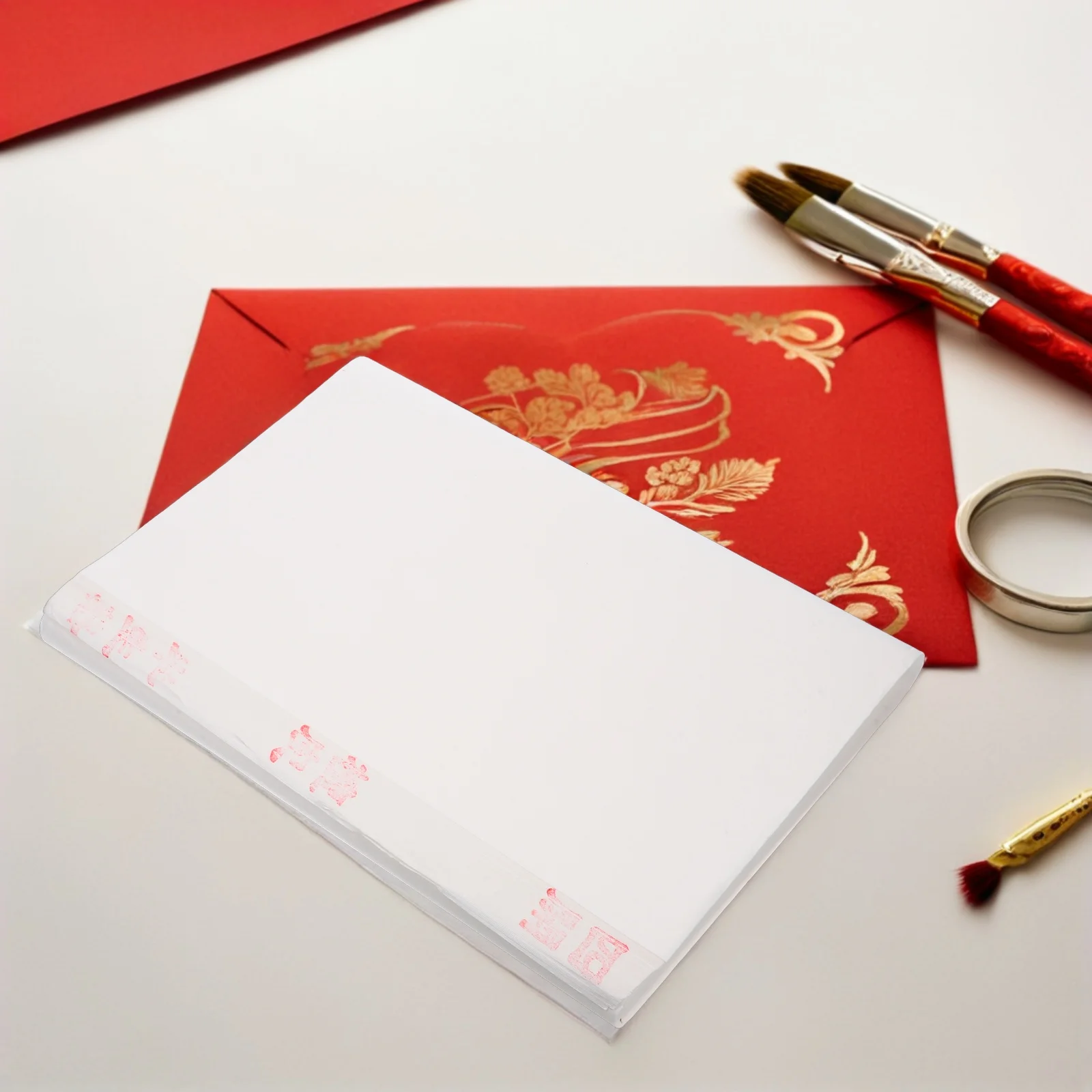 

100Pcs Calligraphy Xuan Paper 26.7x13 Inches Fine Absorbent Chinese Japanese Rice Paper Brush Ink Writing Painting Practice