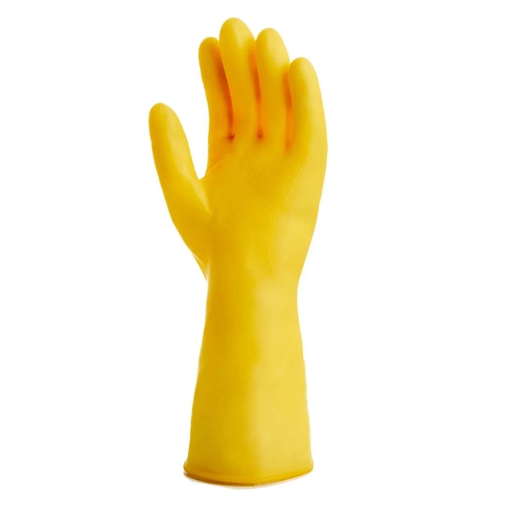 

Thickened light latex rubber household cleaning rubber beef tendon industrial leather plastic waterproof gloves luvas trabajo