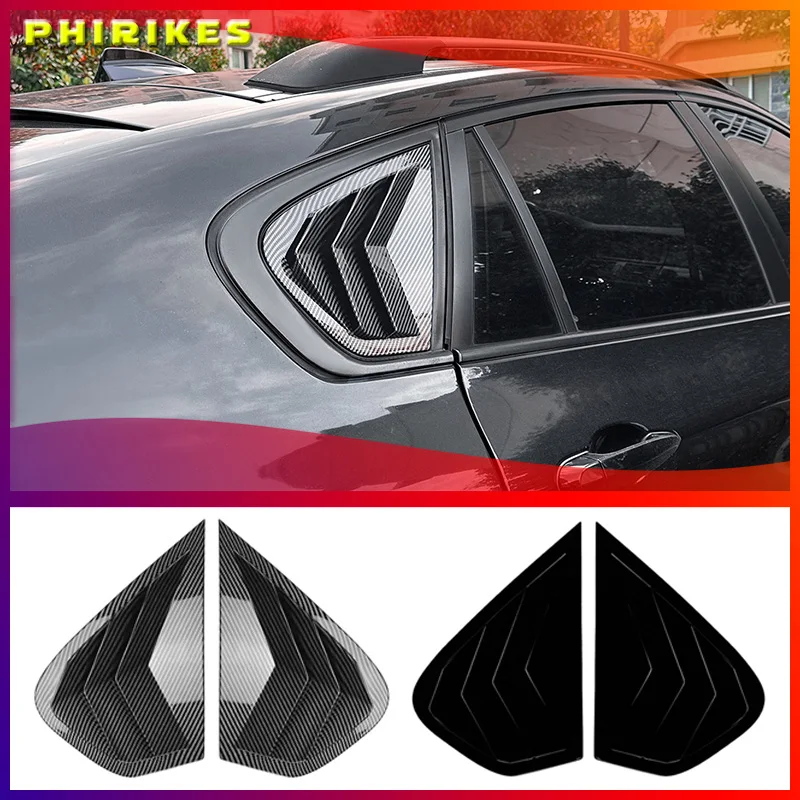 E71 E72 Louver For BMW X6 E71 E72 2008 -2014 Triangle Louver Shark Gill Shaped Rear Window Decorative WindowVent Auto parts