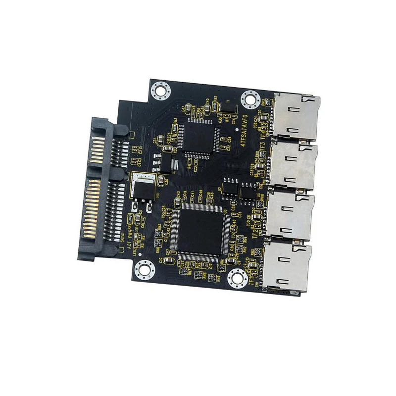 2.5 Inch 4 TF to SATA Adapter Card, Self-Made SSD Solid State Drive, For Micro-SD to SATA Group RAID Card