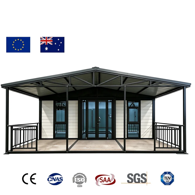Expandable Container House Sandwich Panel 20ft Double Wing Waterproof Foldable Unit for Construction Site Temporary Housing