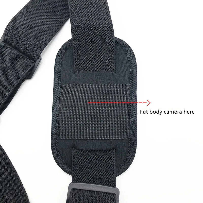 Body Camera Chest Vest Durable Shoulder Single Vest for All Body Camcorder Velcro Wearing Bodycam Belt Cam Shoulder Strap