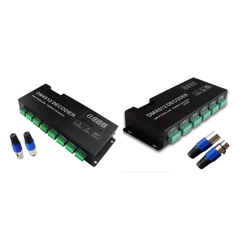 

BNVN-Digital 24CH RGB RGBW DMX512 Decoder, RGBW 512 Decoder DMX 512 Controller For LED Strip