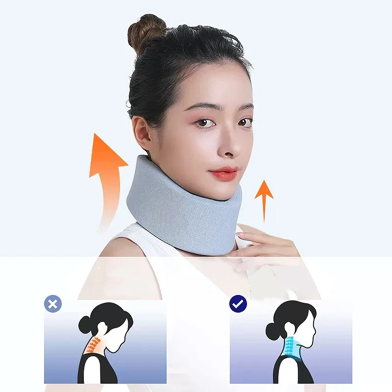 Neck Support Adjustable Neck Support Cervical Sponge Neck Protector For Sleep Relief Neck Pain Breathable Neck Support