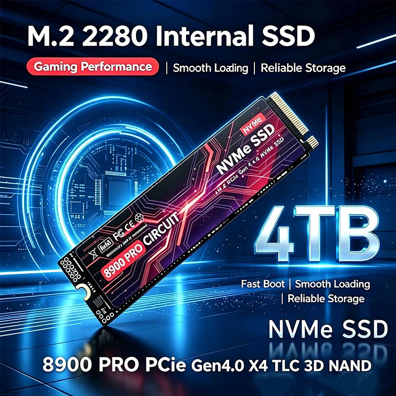 8900 PRO M2 NVMe SSD 500GB 1TB 2TB 4TB Hard Drive PCIe 4.0 2280 Internal Solid State Disk HDD For Gaming Laptop Desktop