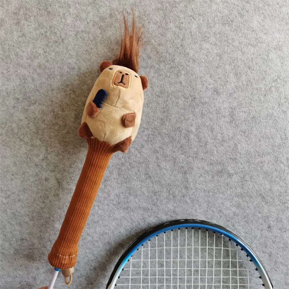 Animal Cartoon Badminton Racket Protector Elastic Drawstring Badminton Racket Handle Cover Cute Non Slip