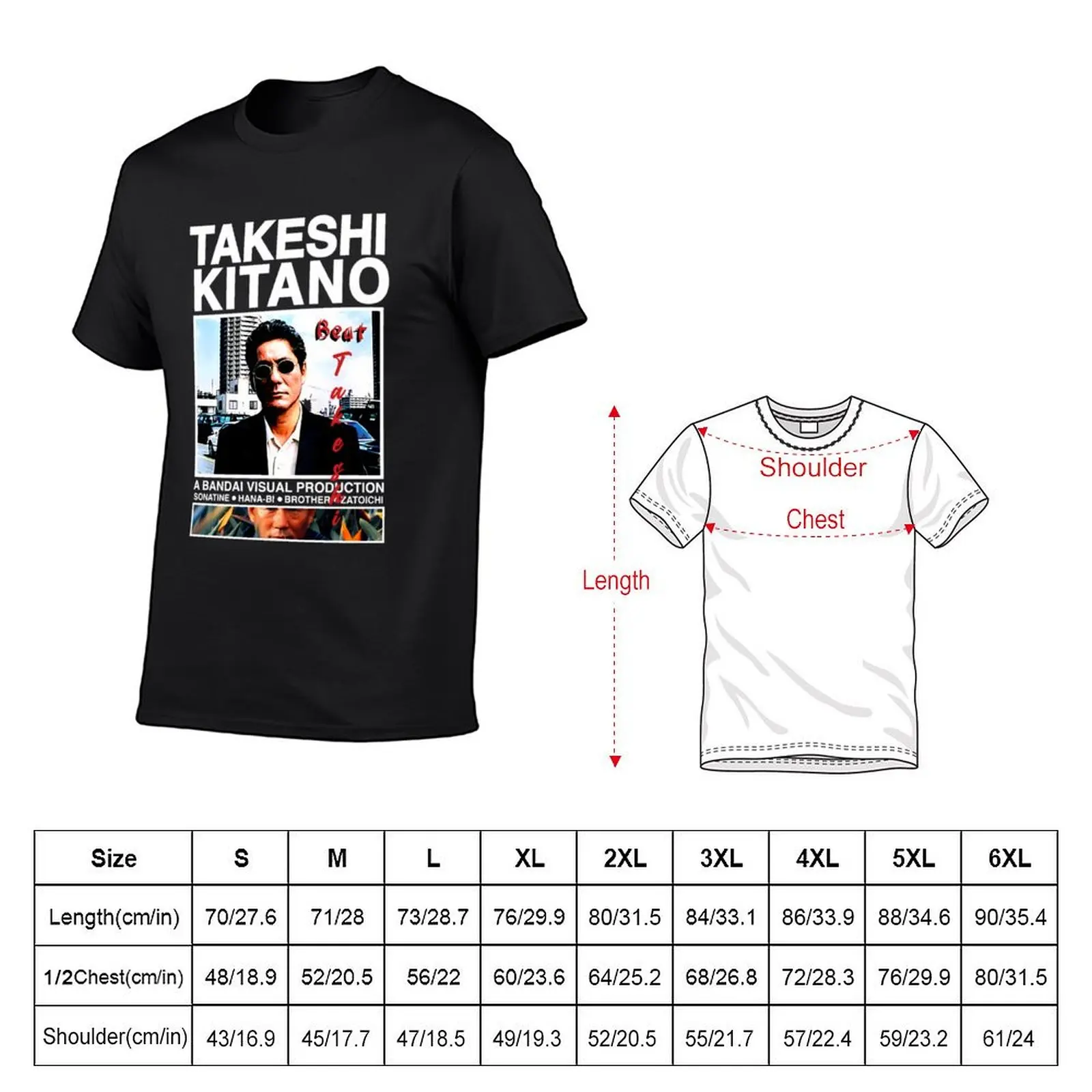 Takeshi Kitano \t \t T-shirt blacks blanks new edition mens t shirts casual stylish