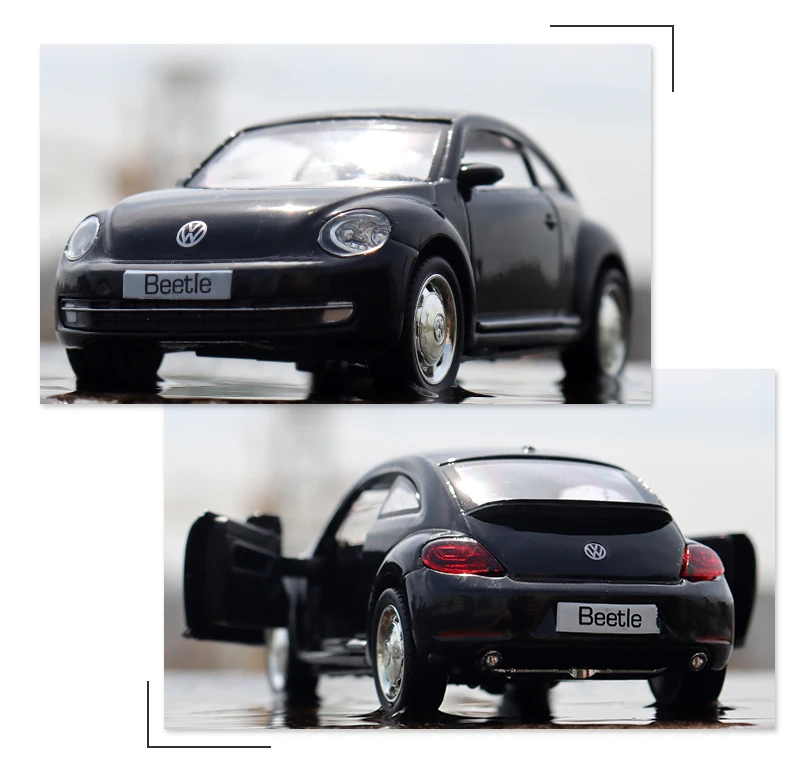 1/36 volkswagen novo besouro sedan carro de brinquedo para