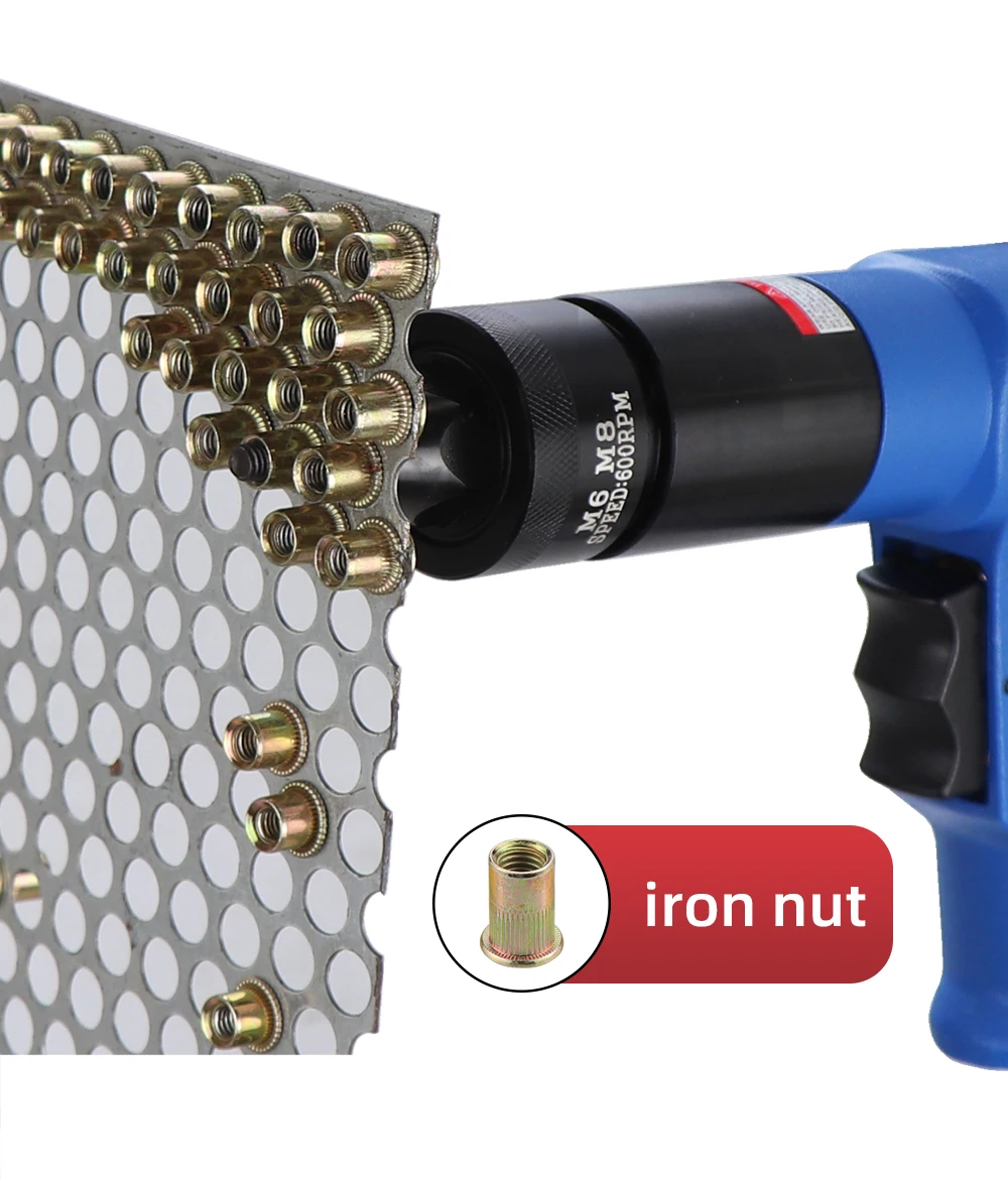 HIFESON Pneumatic Rivet Gun Nuts Riveter Air Rivet Nut Tool Automatic Insert Nut Gun M3 M4 M5 M6 M8 M10 M12 Screws Installation