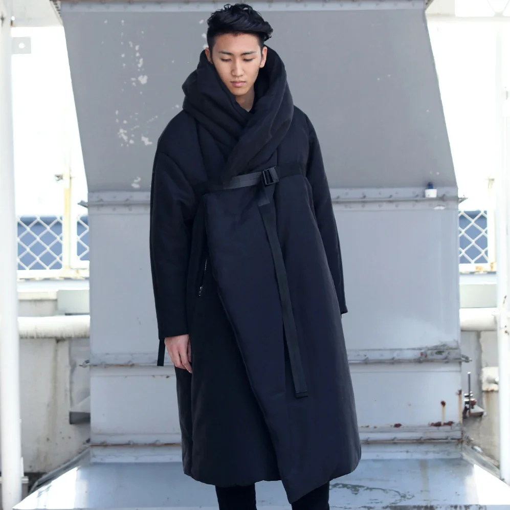 

YOJI OOAK CANADA Capsule Space гусиный пуховик Длинная утолщенная черная зимняя куртка для мужчин