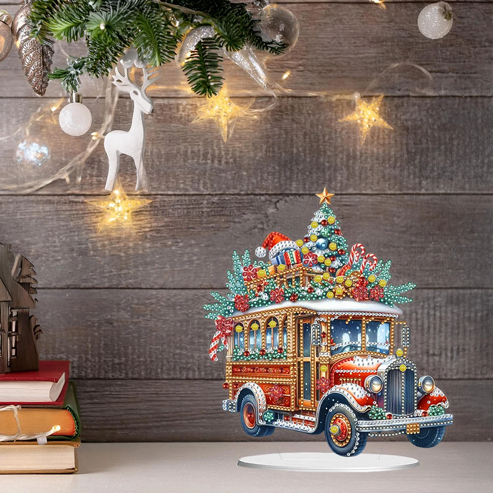 

Акриловая рождественская кошка специальной формы, алмазная живопись, набор настольных украшений, алмазная живопись, декор для рабочего стола, декор для стола в спальне