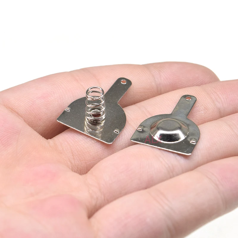 20Pcs (10Pair) 18650 Battery Spring Contact Plate Single Pole Positive Negative Battery Box Terminal 16x18.5mm