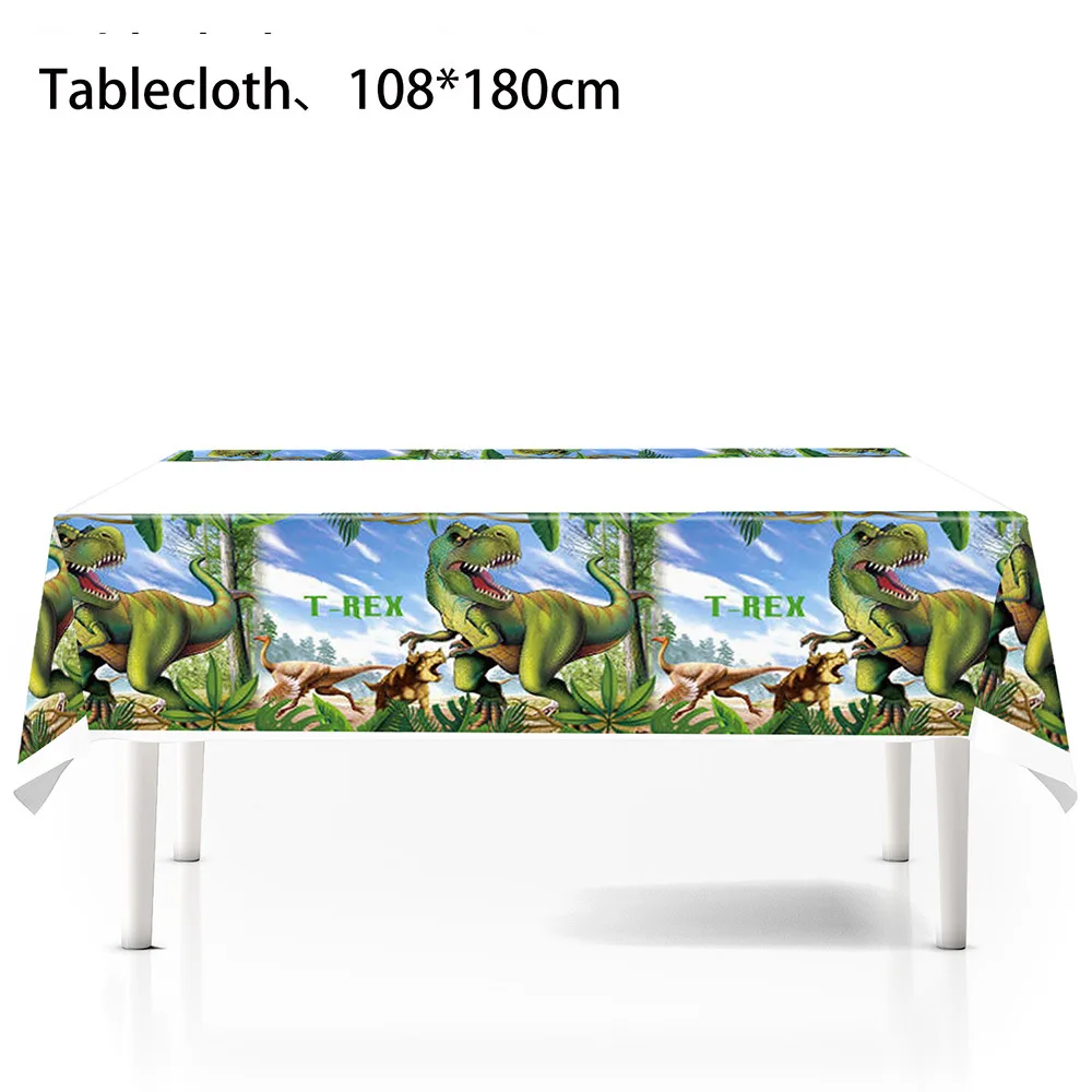 Dinosaur Party 4 Decoration Jurassic Dinosaurs Tableware Tablecloth Plate Cup Napkin Banner Bag Dino Them Party Favors Supplies view 3