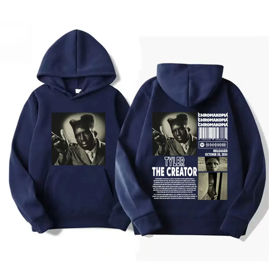 Vintage Tyler The Creator Rap Hoodies Chromakopia New Album Hoodie Mens Women Gothic Fashion Casual Fleece Sweatshirt Streetwear