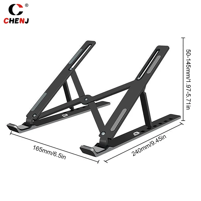 ユニバーサル調整可能ラップトップスタンド,ノートブックスタンド,Macbook,滑り止め,折りたたみ式,冷却ベース,ラップトップ,タブレット,電話ホルダー