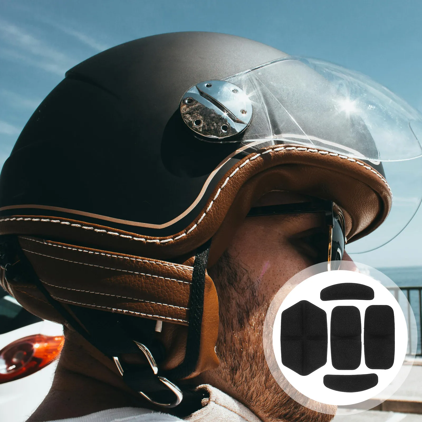 

5Pcs Cycling Padding Kit Self-Adhesive Sponge Inserts for Bike Motorcycle Football Helmets Enhanced Comfort Protection