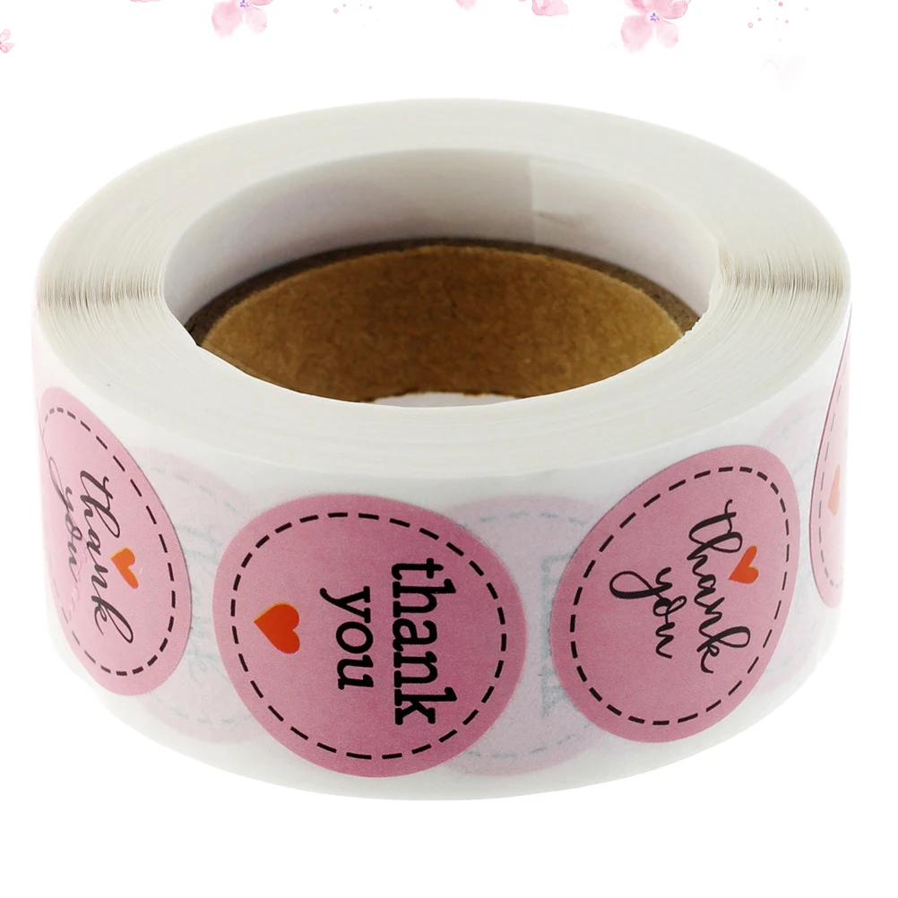 

500pcs Label Sticker For Gift Thank You Letter Stickers Decorative Decals Easy Install Dessert Cake Packaging File