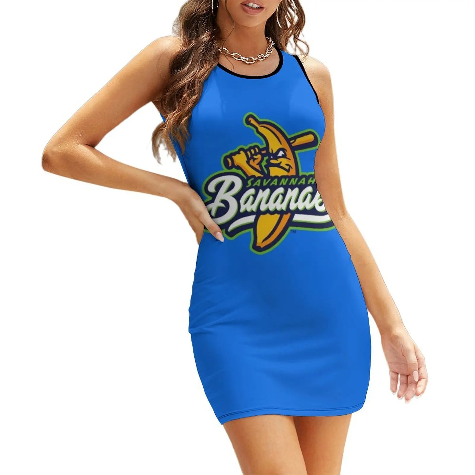 yellow-baseball Active T-Shirt Sleeveless Sundress Casual dresses women dresses summer dress korean women