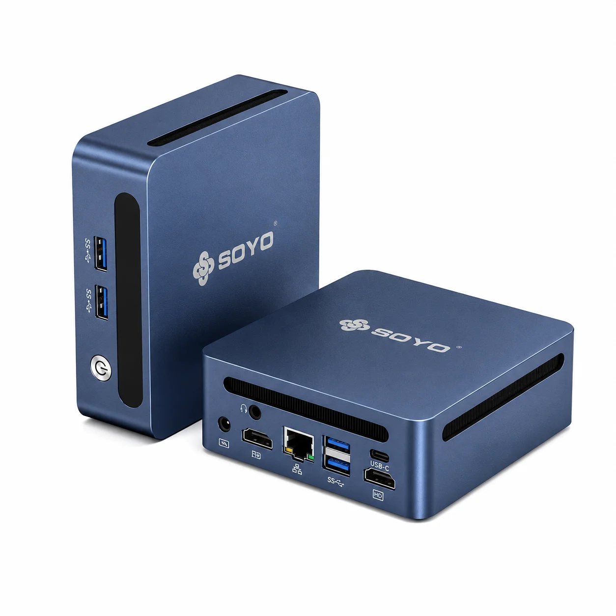 SOYO Y5 Pro Mini PC Intel Core I5 8th Graphics 8GB DDR4 256GB Dual‑HDMI Windows 11 Pro Mini Desktop Home Office WIFI6 4K 60hz