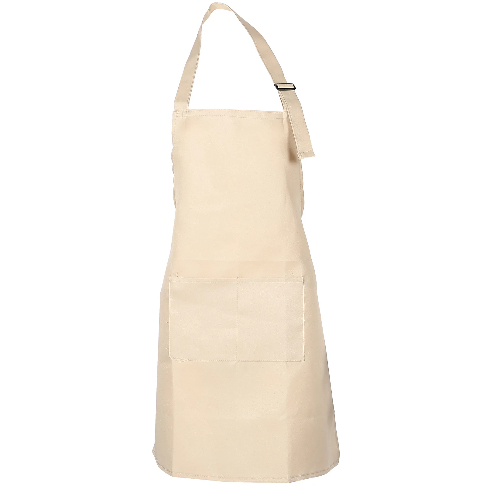 

Adjustable Bib Apron Halter-Neck Dacron Sleeveless Kitchen Apron 2 Pockets for Restaurant Home Hotel Bib Aprons with Pockets