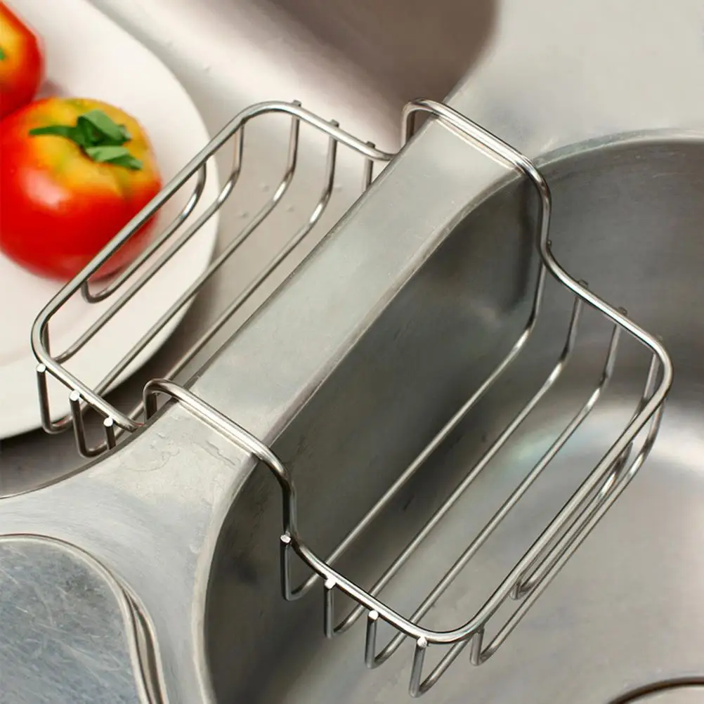 Stainless Steel Sink Hanging Basket Kitchen Storage Drain Rack ganizer Corrosion Resistant Wire Mesh Basket Space Saving