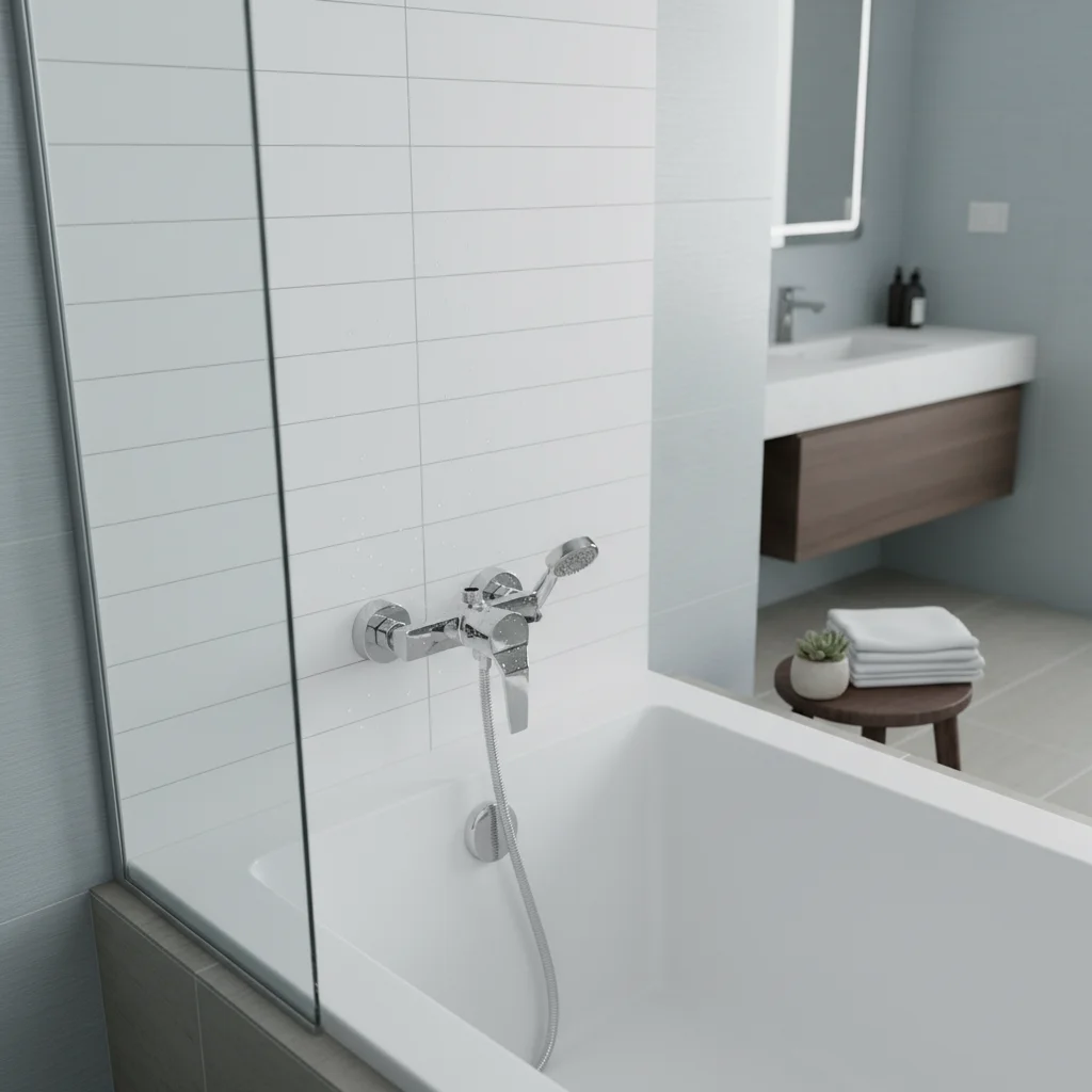 

Shower Tap Wall Mounted Shower Mixer Bar Brass Manual Bath Tap For Cold And Hot Water G1/2" Upper Outlet Bathroom Accessories