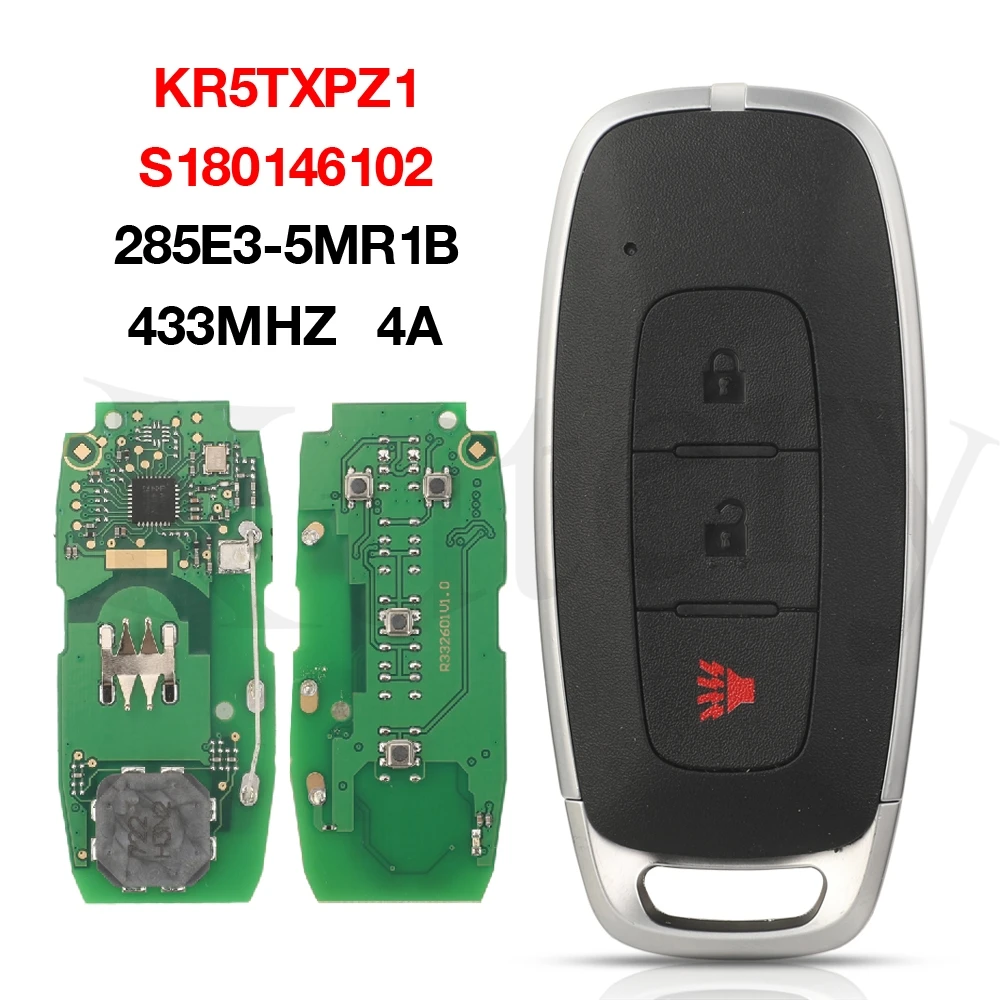 jingyuqin KR5TXPZ1 4A 433MHz Car Remote Control Key For Nissan Kicks Pathfinder Rogue Qashqai Aryia 2023+ 285E3-5MR1B S180146102