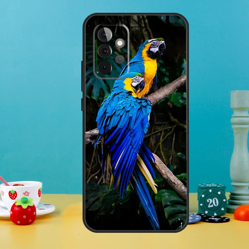 Parrot Bird Funda For Samsung Galaxy A54 A53 A52 A14 A24 A34 A13 A23 A33 A12 A22 A32 A42 A51 A71 Case