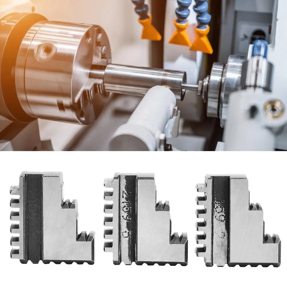 High Strength 3 Pieces Internal Lathe Jaw Set 4 Inch Chuck 20CrMnTi Durable Milling Collet Chuck K11 100 Long Service Life