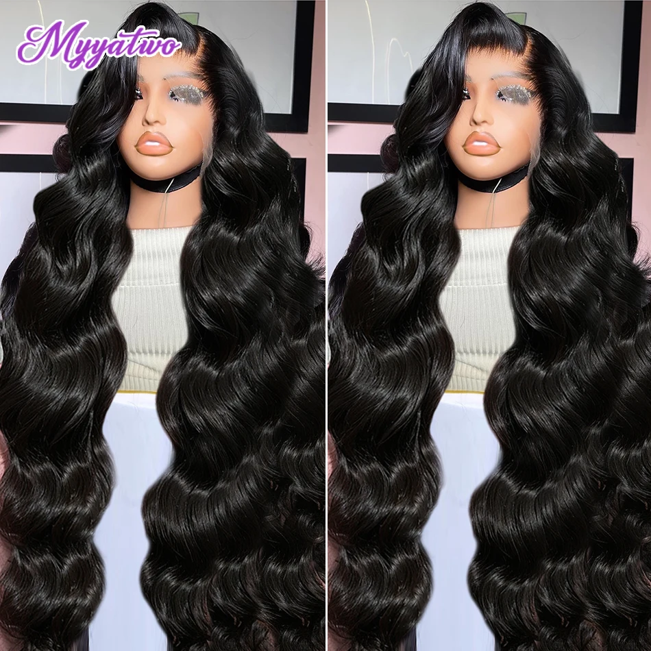 Body Wave 30 36 Inches 13x4 13X6 HD Transparent Lace Frontal Human Hair Wigs 200% Pre Plucked 5x5 Lace Front Wig For Women