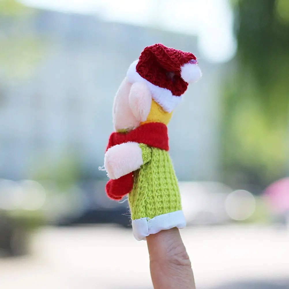 Finger Puppets Set 6 Pack Soft Cute Storytelling Toys Interactive Hand Play Christmas Gift for Kids