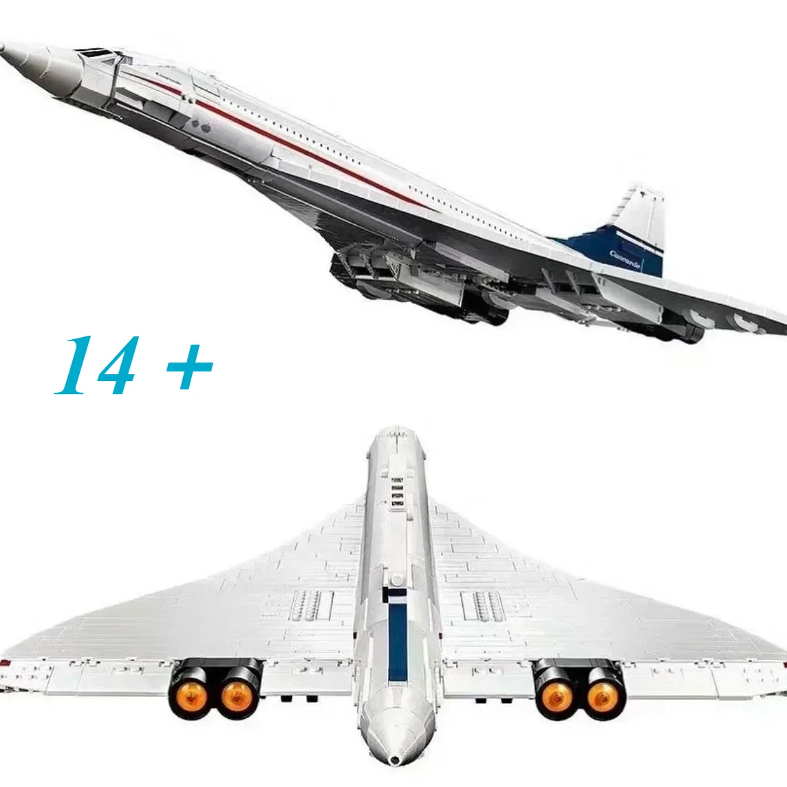 

Набор для сборки модели самолета Concorde (2083 детали), 10318, сверхзвуковой транспортный самолет-шаттл, конструктор, украшение для дома, подарок