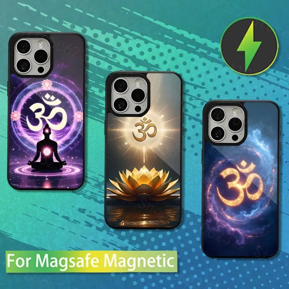 

Indian Sports A-Aum O-Om Yoga Phone Case For iPhone 16,15,14,13,12,11,Pro,Max,Plus,Mini,Magsafe,Magnetic Wireless Charging Case