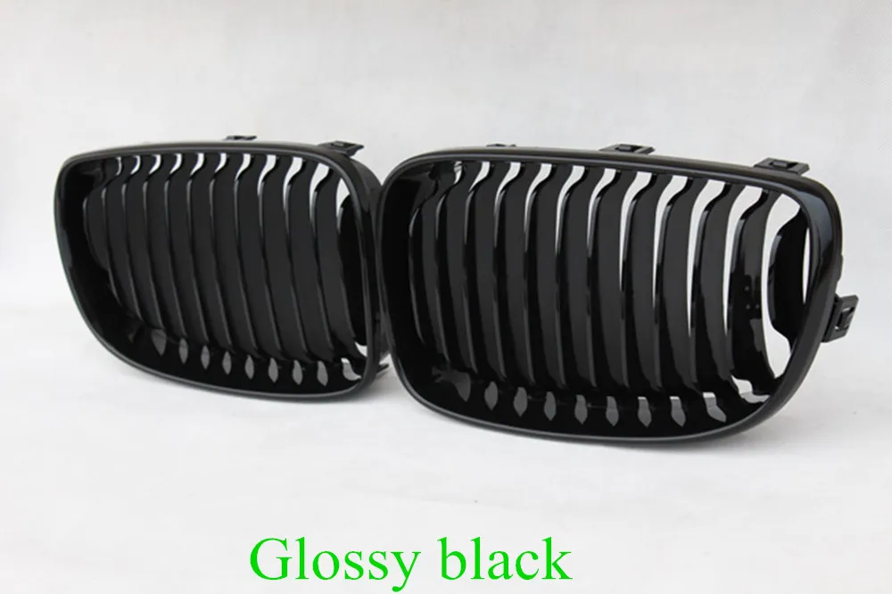 1 Pair ABS/Carbon Fiber Car Accessories Front Hood Grille For B-MW 1 Series E82 E87 E88 2008-2011 Kidney Mash Grille 4 Colors