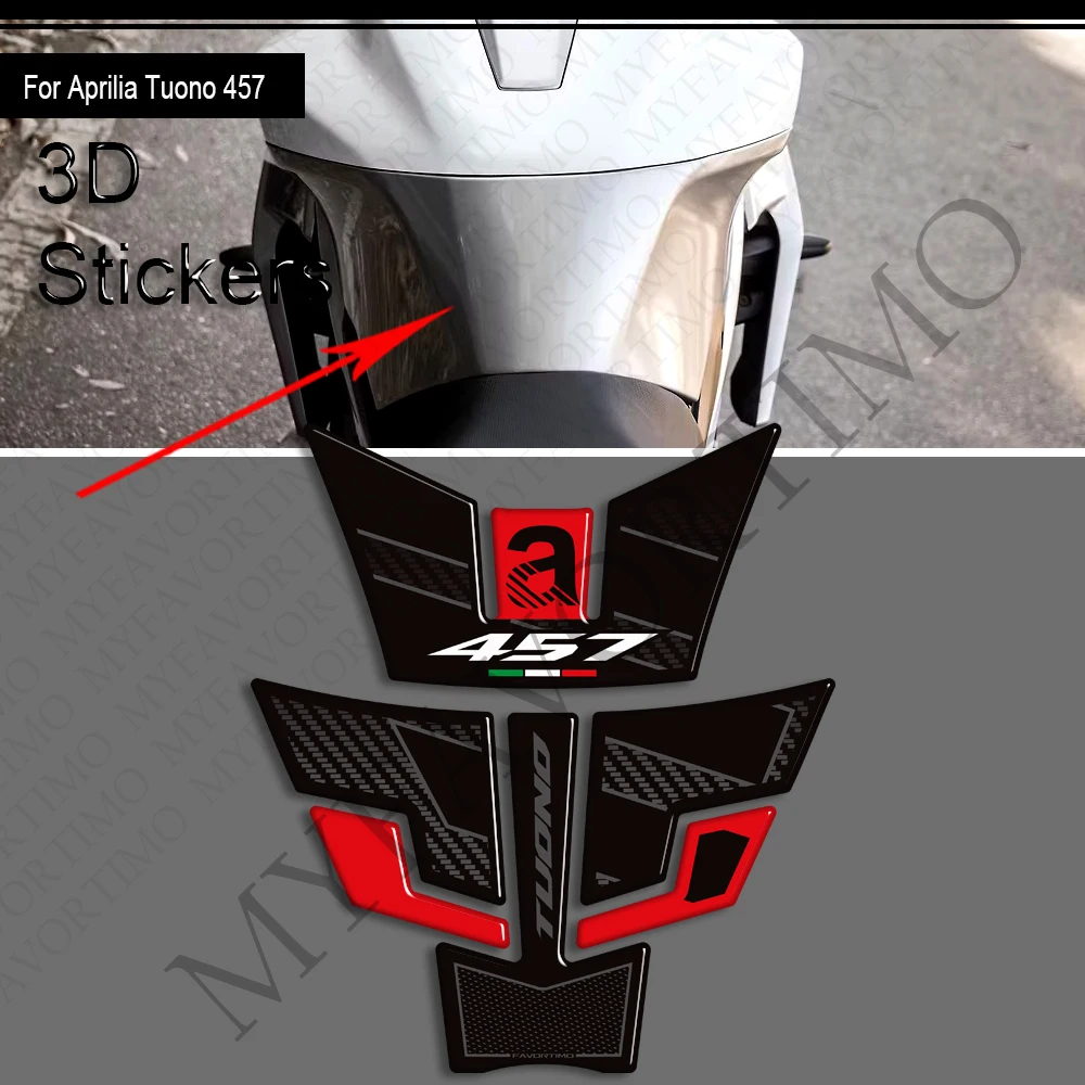 

2025 2026 For Aprilia Tuono 457 Tank Pad TankPad 3D Bike Cap Grips Gas Fuel Kit Knee Stickers Decals Protection Motorcycle