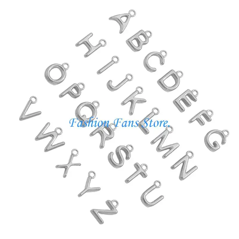 Complete Set Of 26 Mini Letter Charms Metal Jewelry Findings For Custom Necklace Bracelet Design