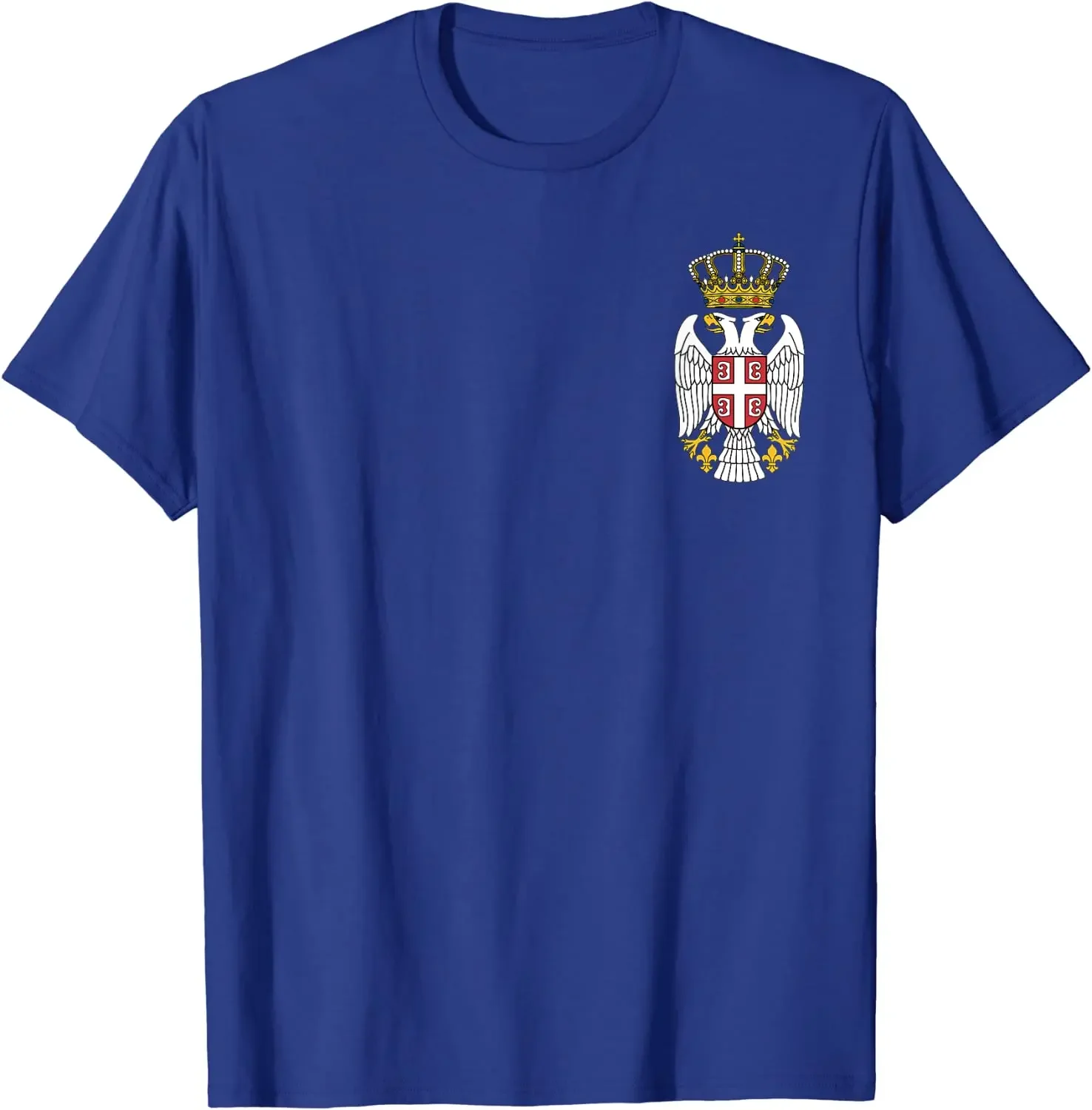 Short Sleeve Casual Cotton O-Neck Shirt Serbian Eagle Coat of Arms Men T-Shirt Emblem of Serbia Double Headed Eagle TShirt 2024