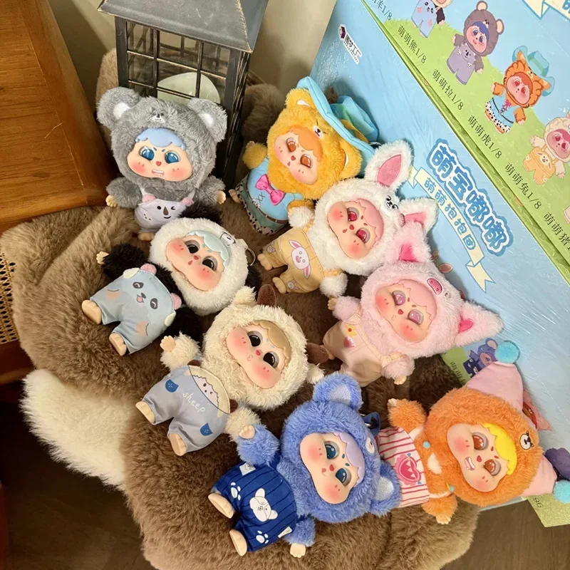 Ultra-ต่ําราคากล่องตาบอดของแท้จุด Mengbao Doo Doo จี้ตุ๊กตากระต่ายน่ารัก PANDA หุ่นมือเครื่องประดับของขวัญวันเกิด