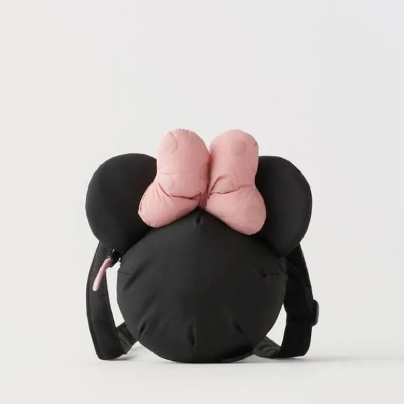 

Новый рюкзак Disney Minnie 2026 года для детей, милая мультяшная розовая сумка через плечо с бантом для девочек, модная сумка-кроссбоди