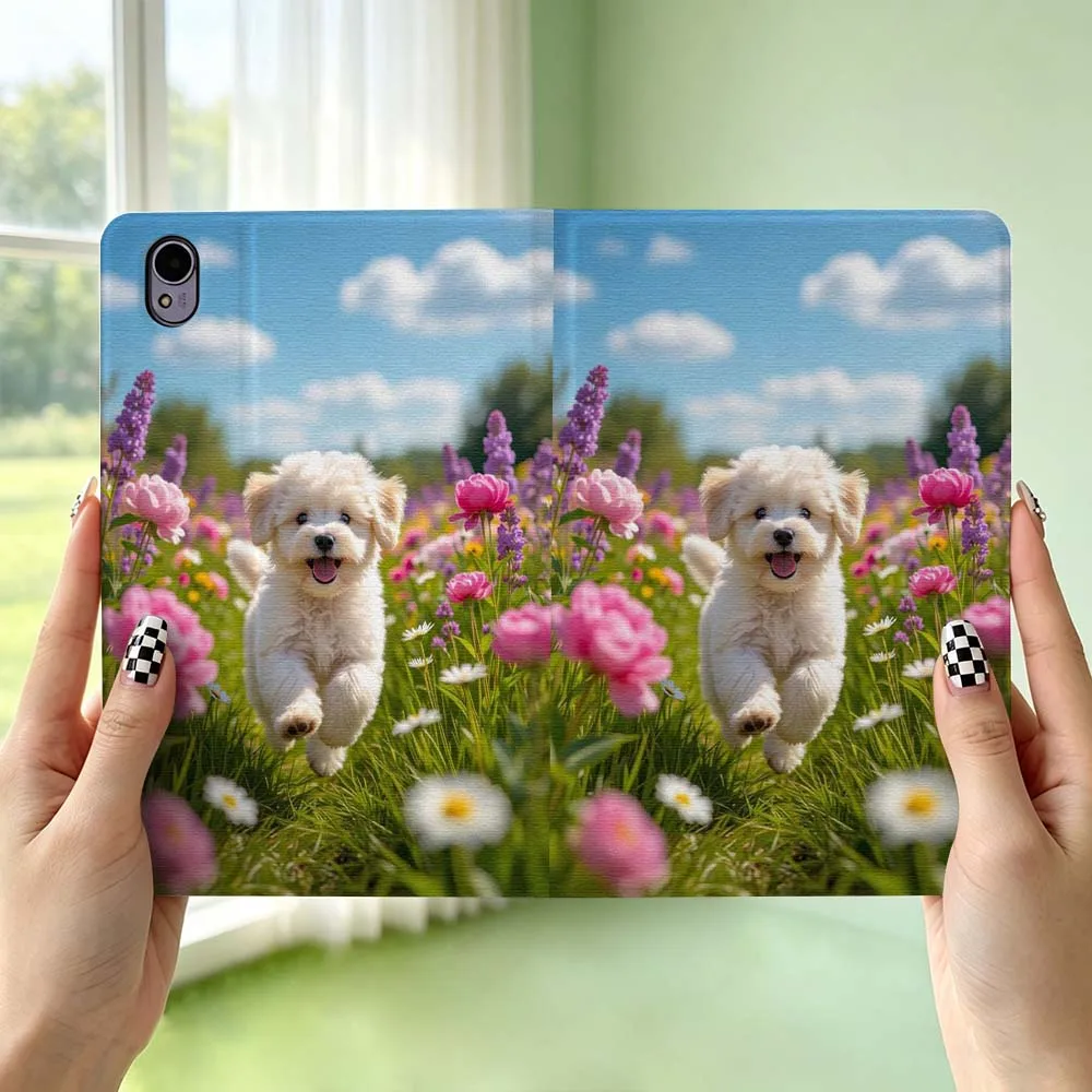 Cute Puppy Pattern Pen Tray For Huawei MediaPad MatePad Honor Pro V6 9 V8 X9 X 10 13.3 12.3 11 11.5 Inch Tablet Case