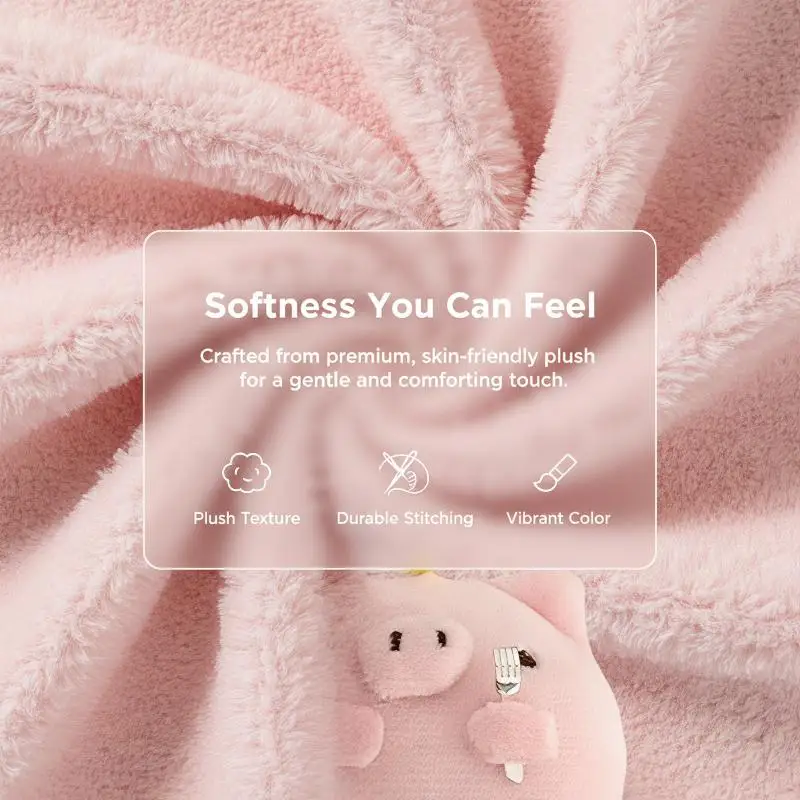 Cute Soft Plush Pig Keychain Fluffy Pink Stuffed Doll Pendant Portable Bag Ornament for Valentine's Day Small Gifts