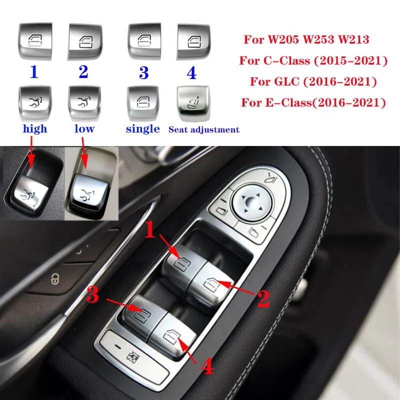 Car Master Window Switch Repair Button Caps Auto Door Windows Glass Lift Control Switch For Mercedes Benz C Class W205