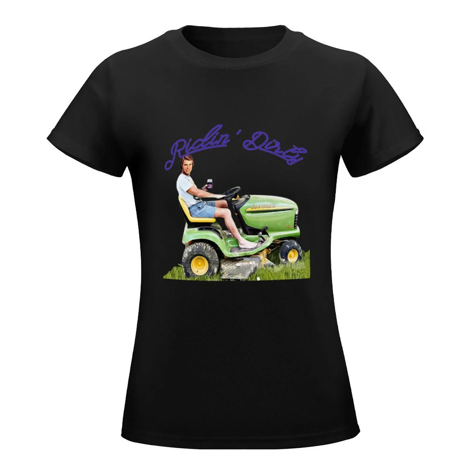 Funny Jones George drives a Tractor T-Shirt plus size tops female tops kawaii clothes T-shirt Women