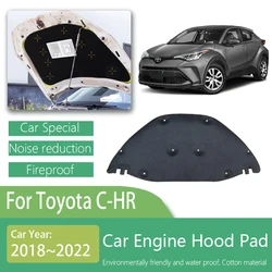 Esteras de aislamiento acústico para coche, accesorios de cubierta de aislamiento de motor con capó de algodón para Toyota C-HR CHR AX10 AX50 2018 2019 2020 2021 2022